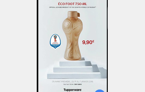 Partenariat TUPPERWARE – Vente de bouteilles Eco Foot