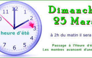 PASSAGE A L HEURE D'ETE