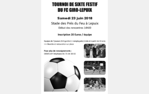 TOURNOI DE SIXTE FESTIF DU FC GIRO-LEPUIX
