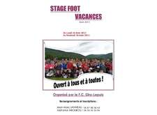 Stage foot du mois d'Août 2013
