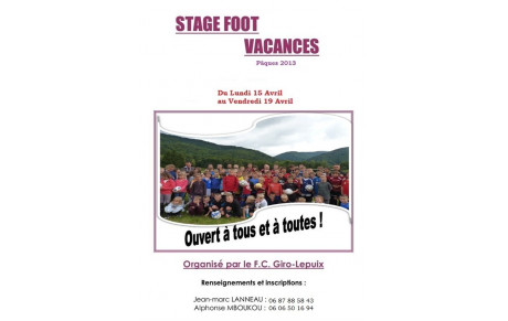 Stage Pâques 2013