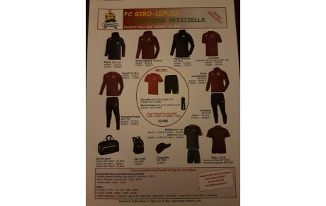 EXPOSITION VETEMENTS BOUTIQUE FC GIRO-LEPUIX
