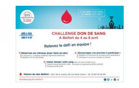 RELEVEZ LE CHALLENGE DU DON DU SANG