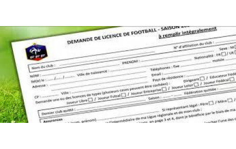 DEMANDE DE LICENCE DE FOOTBALL JOUEUR / DIRIGEANT