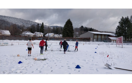 Une séance d'entraînement sur la neige 